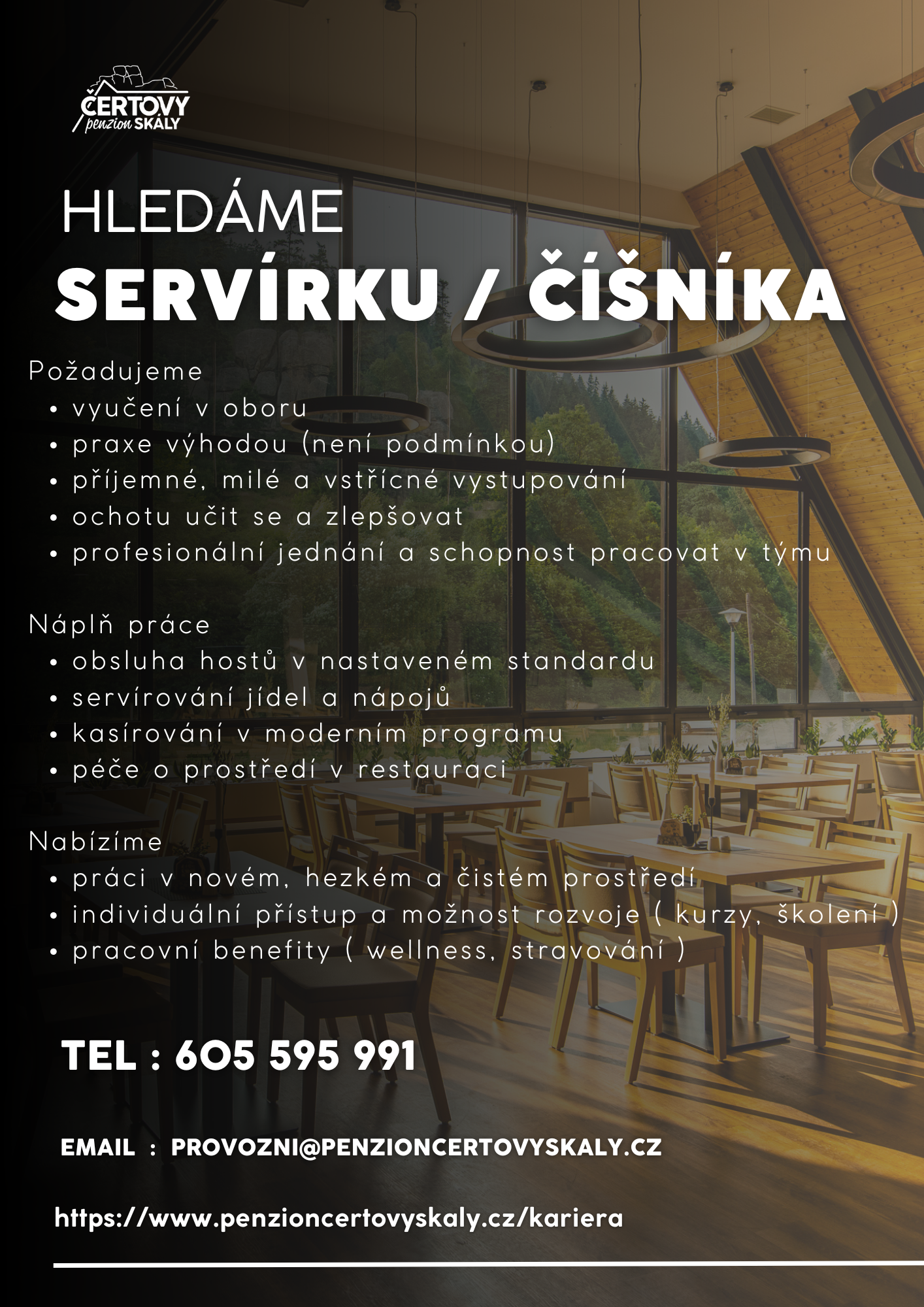 Penzion Čertovy skály -servírka