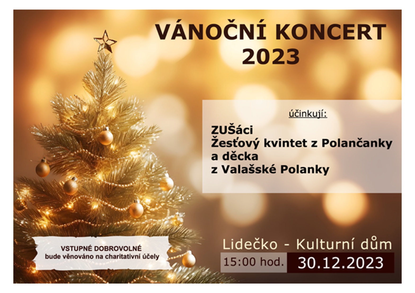 Vánoční koncert v Lidečku
